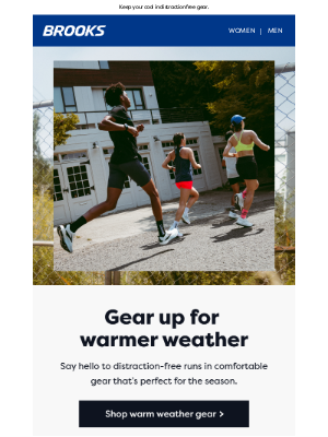 Brooks Running - Warmer weather is on the horizon ☀️