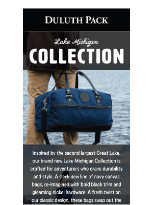 Duluth Pack - Explore Our New Lake Michigan Collection!