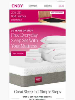 Endy (Canada) - Snooze better, spend less with up to $1,000+ off!