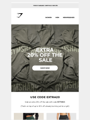 Gymshark - Want an extra 20% off? 👀