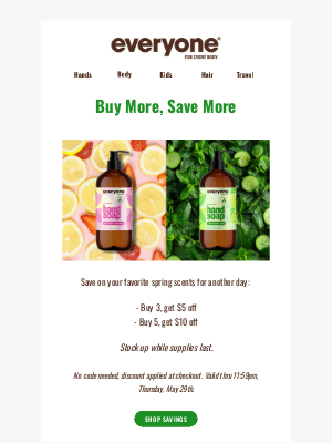 eoproducts.com - Last chance! Save $10 on 16oz soaps – ends soon!