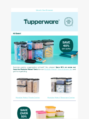 Tupperware - Save 40% on some of our favorite Modular Mates® Sets