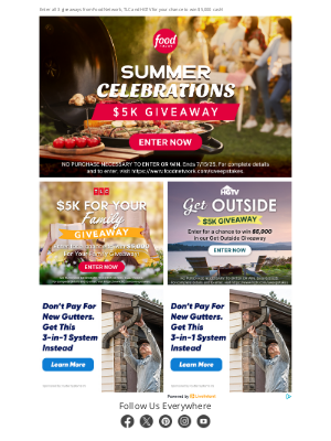 Food.com - Get 3 Chances to Win $5,000 Cash: Enter Every Day!