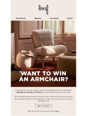 Loaf (United Kingdom) - Want to WIN your dream Loaf armchair? ✨