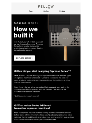 Fellow - How we built Espresso Series 1