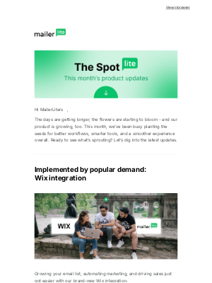 MailerLite - Product SpotLite for March 🌱