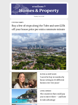 Evening Standard (United Kingdom) - Save £25k for a few extra minutes' commute | Countries that pay you to move there | How I lived rent-free for two years