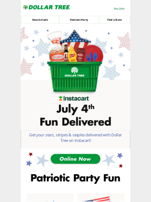 Dollar Tree - Red, white & right to your door