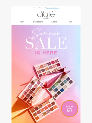 Ciate London - Save up to 60% off in the Summer sale!