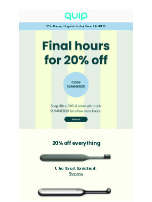 quip - Ultra & 360 are still 20% off