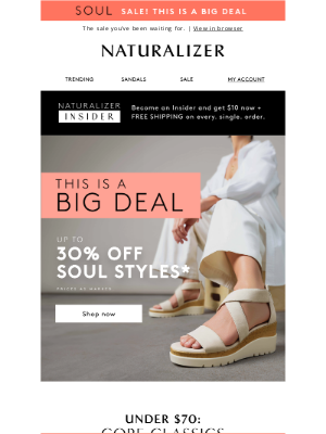 Naturalizer - Mary, up to 30% off SOUL starts NOW!