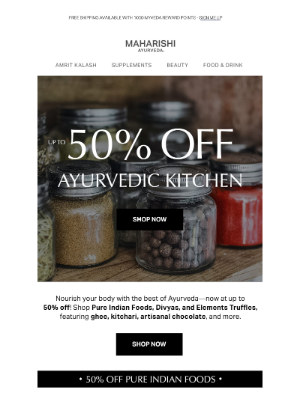 Maharishi Ayurveda - 🥗SALE | up to 50% OFF Ayurvedic Kitchen🍶