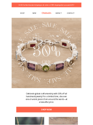 GlobeIn - 30% Off All Jewelry
