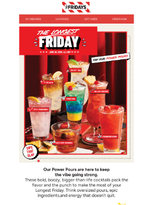 TGI Fridays - Big Sips, Bold Vibes 🍹 It’s the Longest Friday!