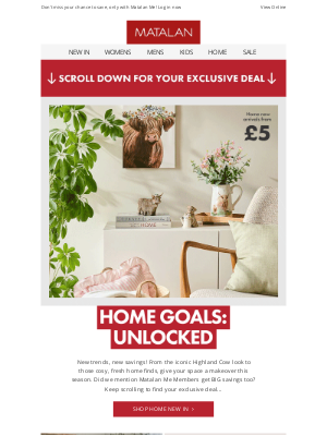 Matalan (United Kingdom) - Home refresh alert: up to 25% off 🏡