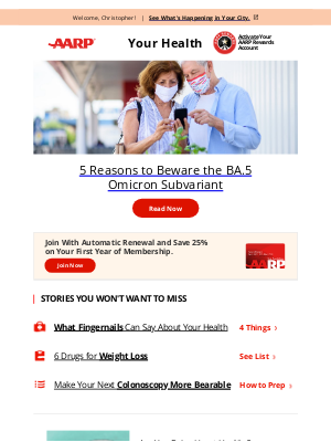 AARP - 5 Reasons to Beware the BA.5 Omicron Subvariant