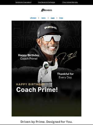 Blenders Eyewear - HAPPY BIRTHDAY COACH PRIME!!