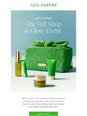 Tata Harper Skincare - ENDS AT MIDNIGHT ⏰ The Fall Shop & Glow Event
