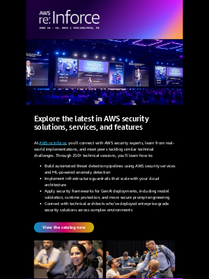 Amazon AWS - Just launched: Complete AWS re:Inforce 2025 catalog