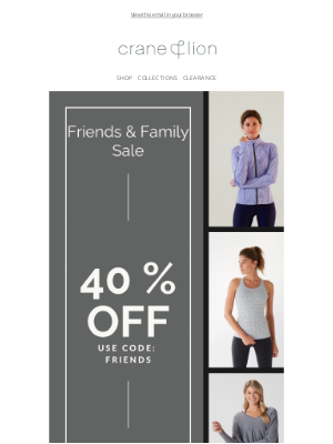 Crane & Lion - Friends And Family Sale Is Here!