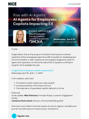 NICE - You're invited! Improve EX with Copilots