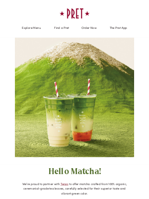 Pret A Manger - Hello Matcha! 🍵