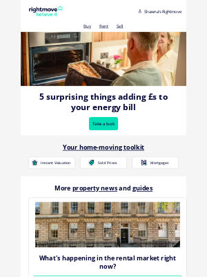 Rightmove (United Kingdom) - 5 surprising things adding £s to your energy bill