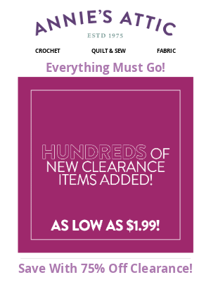 Annie’s - 75% OFF: Last Call Clearance!