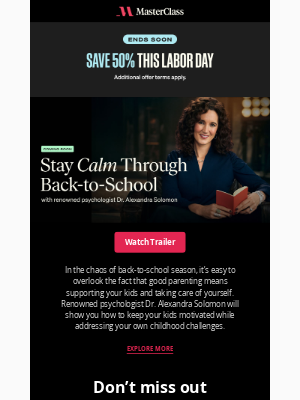 Coming soon: Parents, ace back-to-school season—save 50%