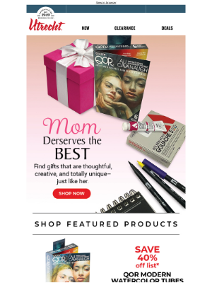 Utrecht Art Supplies - Gift ideas for creative moms 👩‍🎨