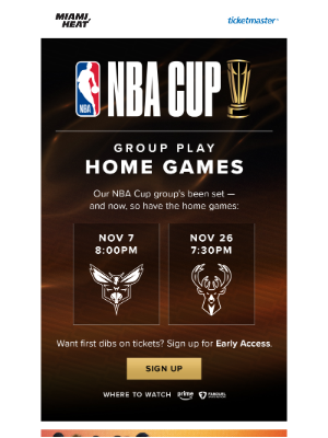 Miami Heat - JUST ANNOUNCED: NBA Cup Group Play Home Games