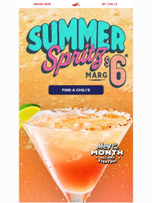 Our $6 Summer Spritz Marg is floating away soon