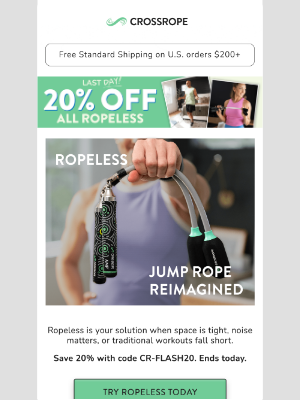 Crossrope - 20% off? yeah, that’s about to disappear