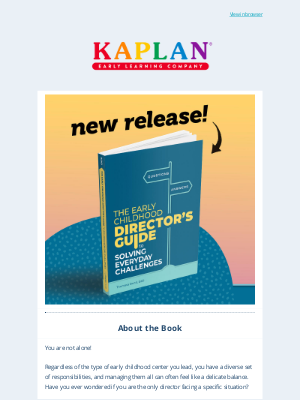 Kaplan Early Learning - 📚New! The Early Childhood Director’s Guide to Solving Everyday Challenges