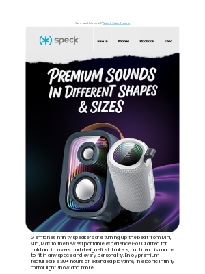 Speck Products - From Mini to Max to Go, Infinity Sound Goes Beyond the Average 🔊
