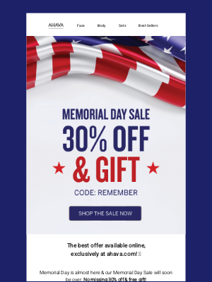 AHAVA - 30% off & Gift!