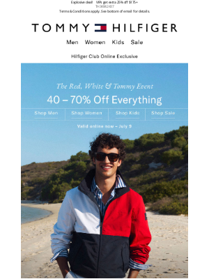 Tommy Hilfiger - What's better than fireworks? 40–70% off EVERYTHING