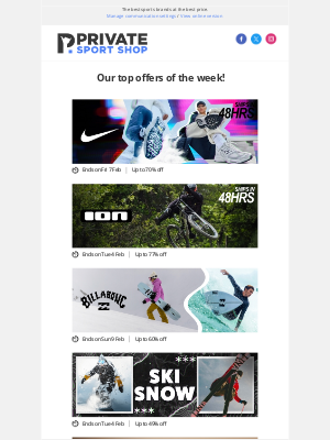 Private Sport Shop - 🏆 Top offers of the week!