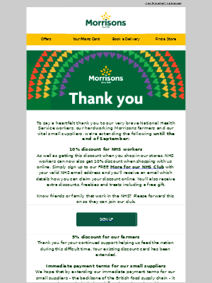 Morrison Market (UK) - Thank you to all our customers and Morrisons Key workers