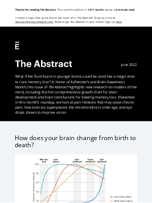 Elysium Health - The Abstract: The memory-rejuvenating elixir found in young brains