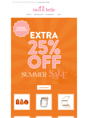 Sass & Belle (United Kingdom) - PAYDAY SALE | Extra 25% off all SALE lines 😍