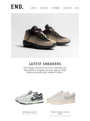 END. - Latest Sneakers: Nike, New Balance, adidas & YEEZY 450 'Utility Black' - now online