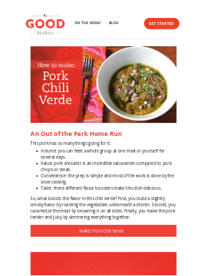 The Good Kitchen - OOTP / Pork Chili Verde Recipe 🍴