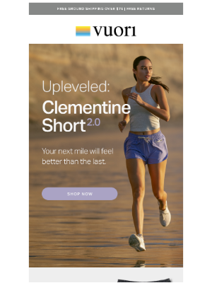 Vuori - NEW: Clementine Short 2.0