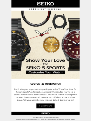 Seiko - [ADV] There’s Still Time To Customize Your Seiko 5 Sports Watch