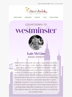 Cherrybrook Pet Supplies - Countdown to Westminster: Katie McGinn's Expert Picks 🏆