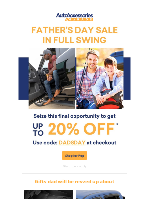 AutoAccessoriesGarage - One Week Until Father's Day! 📅