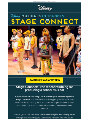 Disney World Resorts - Free Disney Musical Training for Educators - Stage Connect