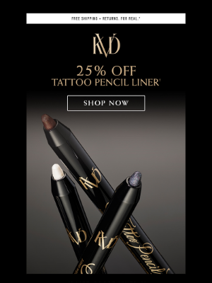 Kat Von D Beauty - Swipe this // 25% OFF Tattoo Pencil Liner