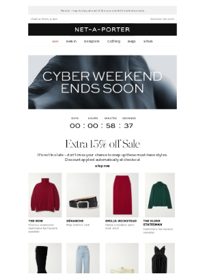 NET-A-PORTER - Ends soon: extra 15% off Sale